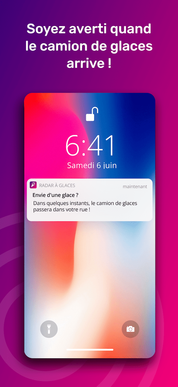 Recevez une notification lorsque le camion de glaces arrive